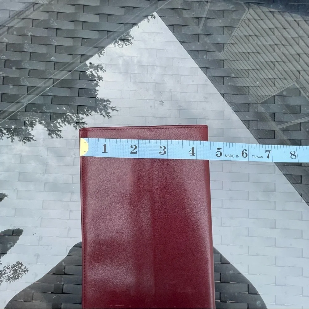 SOLD ALLEN Edmonds Genuine Leather travel passport holder wallet checks tickets - Picture 9 of 15